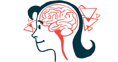 An illustration shows a profile view of the human brain in a person's head.