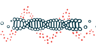 This is an illustration of strands of DNA.