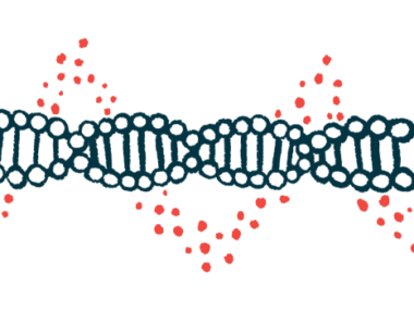 This is an illustration of strands of DNA.