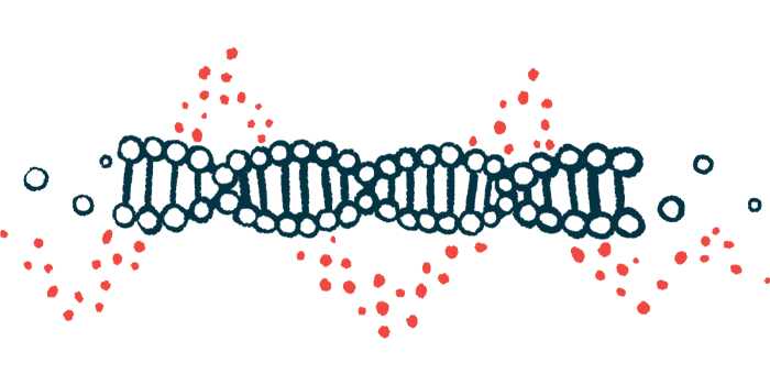 This is an illustration of strands of DNA.