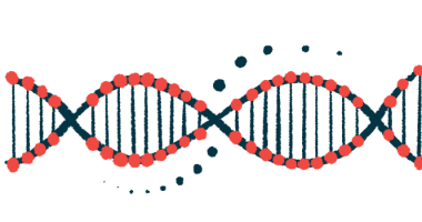A strand of DNA is shown.