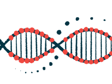 A strand of DNA is shown.